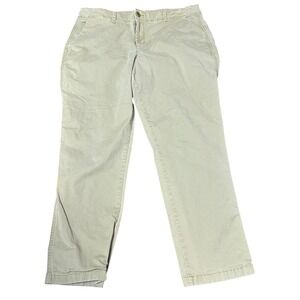GAP Womens Girlfriend Khaki‎ Pants Size 14 Beige Cotton Blend Casual